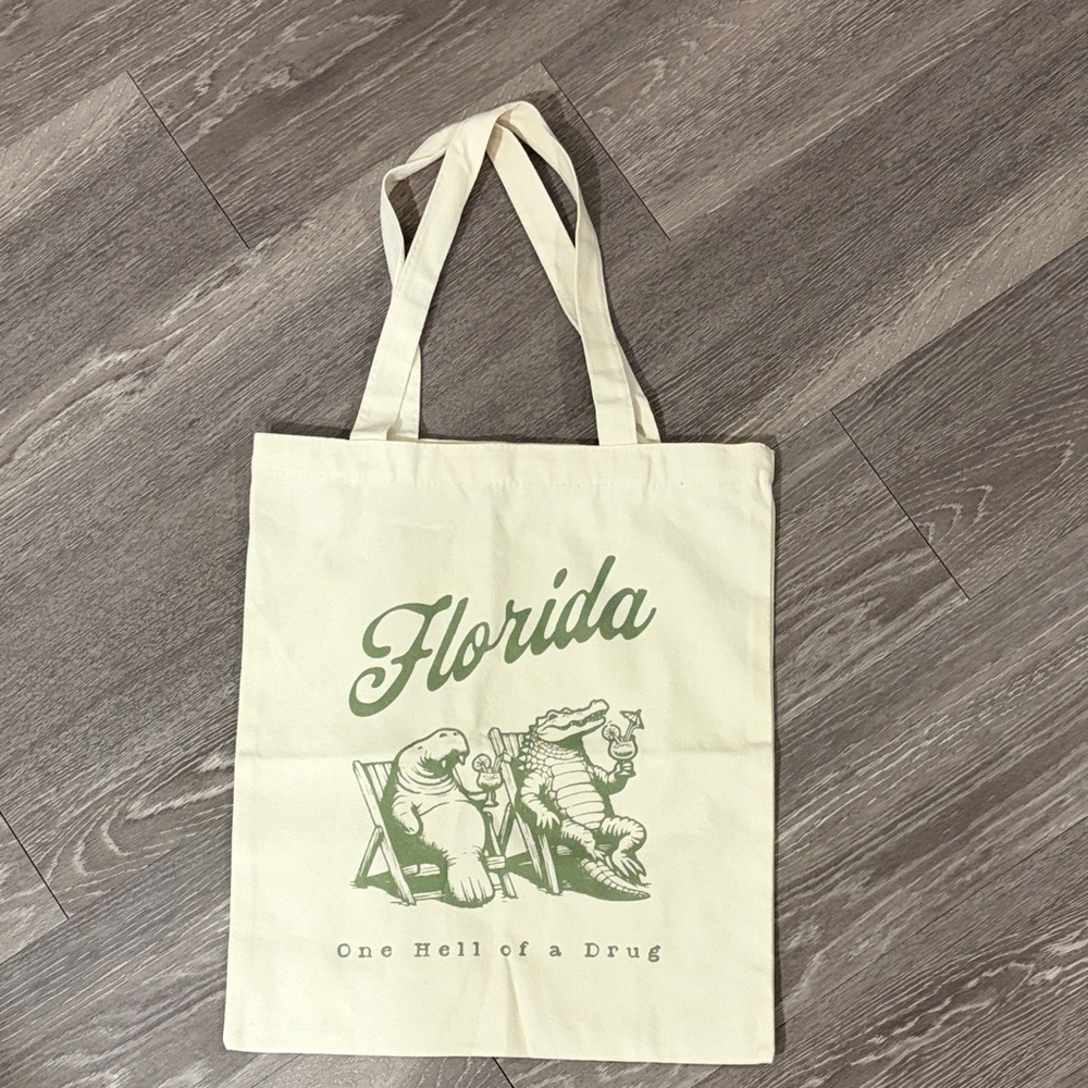 Taylor Swift Florida Cream and Green Tote Bag